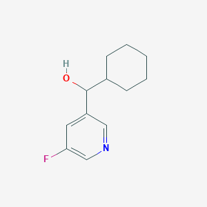 molecular formula C12H16FNO B1453196 Cyclohexyl(5-fluoropyridin-3-yl)methanol CAS No. 1249495-43-9