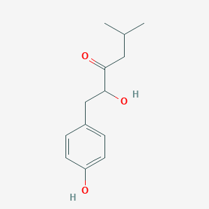 molecular formula C13H18O3 B145320 2-hydroxy-1-(4-hydroxyphenyl)-5-methylhexan-3-one CAS No. 132992-54-2