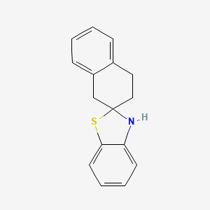 molecular formula C16H15NS B1453200 3',4'-dihydro-1'H,3H-spiro[1,3-benzothiazole-2,2'-naphthalene] CAS No. 1221792-12-6