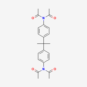 molecular formula C23H26N2O4 B14532009 N,N'-[Propane-2,2-diyldi(4,1-phenylene)]bis(N-acetylacetamide) CAS No. 62715-77-9