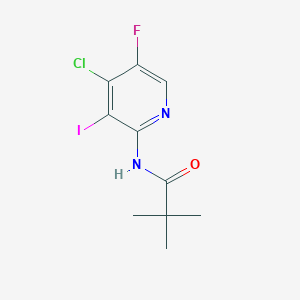 molecular formula C10H11ClFIN2O B1453205 N-(4-Chloro-5-fluoro-3-iodopyridin-2-yl)pivalamide CAS No. 1299607-56-9