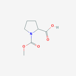 molecular formula C7H11NO4 B145321 1-(Methoxycarbonyl)pyrrolidine-2-carboxylic acid CAS No. 134250-76-3