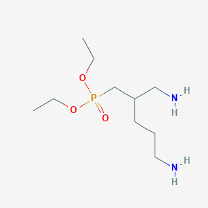 molecular formula C10H25N2O3P B14532113 Diethyl [5-amino-2-(aminomethyl)pentyl]phosphonate CAS No. 62317-13-9