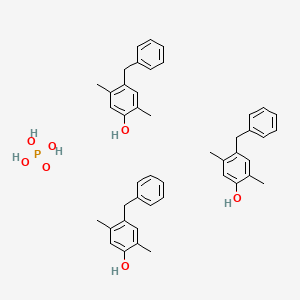 molecular formula C45H51O7P B14532117 Phosphoric acid--4-benzyl-2,5-dimethylphenol (1/3) CAS No. 62577-81-5
