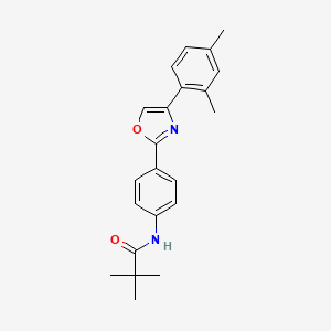 N-(4-(4-(2,4-dimethylphenyl)oxazol-2-yl)phenyl)pivalamide