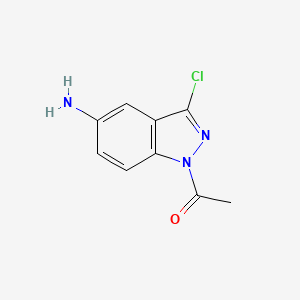 1-(5-amino-3-chloro-1H-indazol-1-yl)-1-ethanone