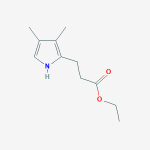 molecular formula C11H17NO2 B14532195 Ethyl 3-(3,4-dimethyl-1H-pyrrol-2-yl)propanoate CAS No. 62371-11-3