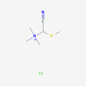 molecular formula C6H13ClN2S B14532199 Cyano-N,N,N-trimethyl(methylsulfanyl)methanaminium chloride CAS No. 62383-93-1