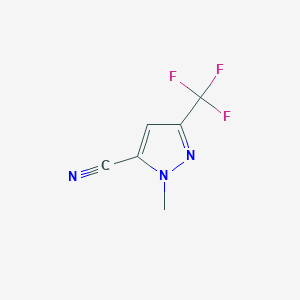 molecular formula C6H4F3N3 B1453221 1-Methyl-3-(trifluoromethyl)-1H-pyrazole-5-carbonitrile CAS No. 1316223-15-0