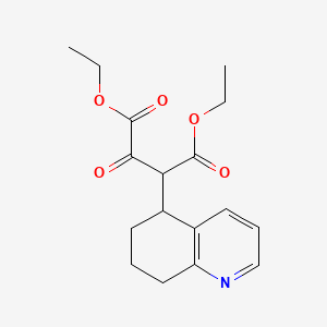 molecular formula C17H21NO5 B14532225 Diethyl 2-oxo-3-(5,6,7,8-tetrahydroquinolin-5-yl)butanedioate CAS No. 62741-63-3