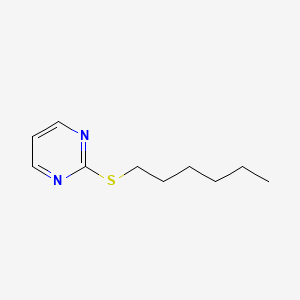 molecular formula C10H16N2S B14532253 2-(Hexylsulfanyl)pyrimidine CAS No. 62652-47-5