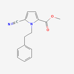 molecular formula C15H14N2O2 B14532287 Methyl 5-cyano-1-(2-phenylethyl)-1H-pyrrole-2-carboxylate CAS No. 62541-30-4