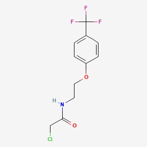 molecular formula C11H11ClF3NO2 B1453229 2-chloro-N-{2-[4-(trifluoromethyl)phenoxy]ethyl}acetamide CAS No. 1258640-40-2