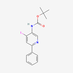 molecular formula C16H17IN2O2 B1453230 Tert-butyl 4-iodo-6-phenylpyridin-3-ylcarbamate CAS No. 941271-13-2