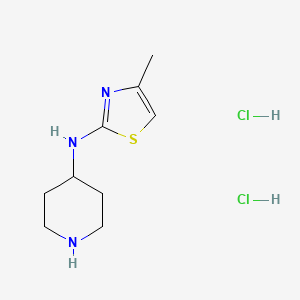 molecular formula C9H17Cl2N3S B1453234 N-(4-methyl-1,3-thiazol-2-yl)piperidin-4-amine dihydrochloride CAS No. 1251923-02-0