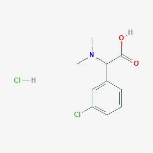 molecular formula C10H13Cl2NO2 B1453237 2-(3-Chlorophenyl)-2-(dimethylamino)acetic acid hydrochloride CAS No. 1291351-81-9