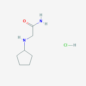 molecular formula C7H15ClN2O B1453239 2-(Cyclopentylamino)acetamide hydrochloride CAS No. 1258639-53-0