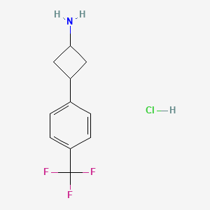 3-[4-(Trifluoromethyl)phenyl]cyclobutan-1-amine hydrochloride