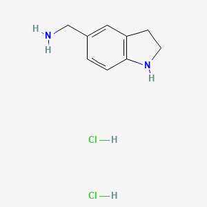 molecular formula C9H14Cl2N2 B1453244 Indolin-5-ylmethanamine dihydrochloride CAS No. 1242338-94-8