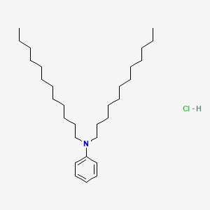 molecular formula C30H56ClN B14532456 N,N-Didodecylaniline--hydrogen chloride (1/1) CAS No. 62332-75-6