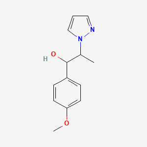1-(4-methoxyphenyl)-2-(1H-pyrazol-1-yl)propan-1-ol