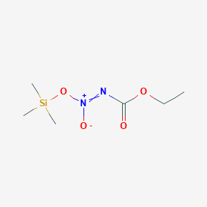 molecular formula C6H14N2O4Si B14532467 Ethyl 2-oxo-2-[(trimethylsilyl)oxy]-2lambda~5~-diazene-1-carboxylate CAS No. 62261-09-0