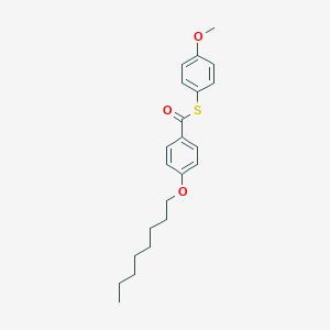 molecular formula C22H28O3S B14532516 S-(4-Methoxyphenyl) 4-(octyloxy)benzene-1-carbothioate CAS No. 62525-78-4
