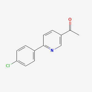 molecular formula C13H10ClNO B1453252 1-[6-(4-Chlorophenyl)pyridin-3-yl]ethanone CAS No. 1216474-77-9