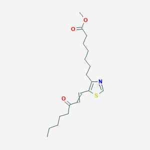 molecular formula C19H29NO3S B14532535 Methyl 7-[5-(3-oxooct-1-en-1-yl)-1,3-thiazol-4-yl]heptanoate CAS No. 62672-10-0