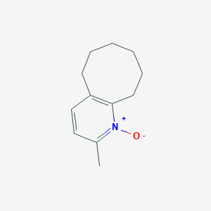 molecular formula C12H17NO B14532536 Cycloocta[b]pyridine, 5,6,7,8,9,10-hexahydro-2-methyl-, 1-oxide CAS No. 62491-65-0