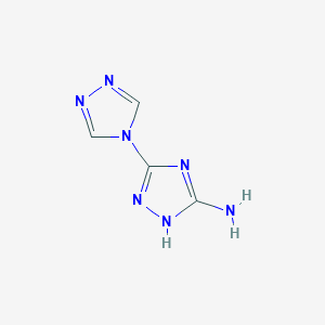molecular formula C4H5N7 B1453254 1H-3,4'-bi-1,2,4-triazol-5-amine CAS No. 27643-43-2