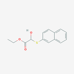 molecular formula C14H14O3S B14532567 Ethyl hydroxy[(naphthalen-2-yl)sulfanyl]acetate CAS No. 62323-57-3