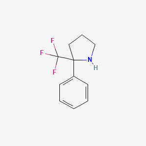 molecular formula C11H12F3N B1453258 2-苯基-2-(三氟甲基)吡咯烷 CAS No. 1269151-41-8