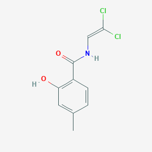 molecular formula C10H9Cl2NO2 B14532617 N-(2,2-Dichloroethenyl)-2-hydroxy-4-methylbenzamide CAS No. 62513-81-9