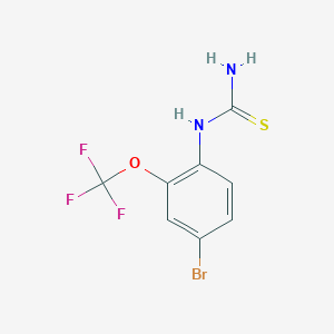 molecular formula C8H6BrF3N2OS B1453265 4-溴-2-(三氟甲氧基)苯基硫脲 CAS No. 1227955-26-1