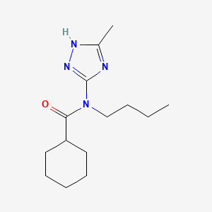molecular formula C14H24N4O B14532675 N-Butyl-N-(5-methyl-1H-1,2,4-triazol-3-yl)cyclohexanecarboxamide CAS No. 62400-36-6