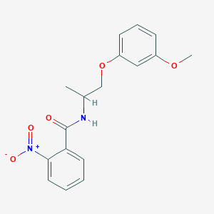 molecular formula C17H18N2O5 B14532706 N-[1-(3-Methoxyphenoxy)propan-2-yl]-2-nitrobenzamide CAS No. 62539-30-4