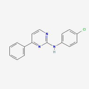 molecular formula C16H12ClN3 B1453273 2-(4-Chlorophenyl)amino-4-phenylpyrimidine CAS No. 1053657-04-7