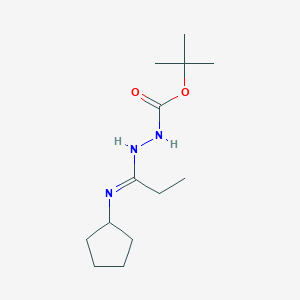N'-[1-Cyclopentylaminopropylidene]hydrazinecarboxylic acid tert-butyl ester