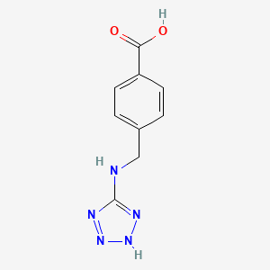 molecular formula C9H9N5O2 B14532756 Benzoic acid, 4-[(1H-tetrazol-5-ylamino)methyl]- CAS No. 62642-72-2