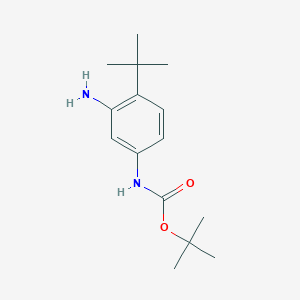 molecular formula C15H24N2O2 B1453276 (3-Amino-4-tert-butyl-phenyl)-carbamic acid tert-butyl ester CAS No. 873055-92-6