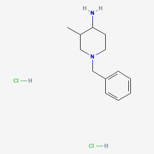 molecular formula C13H22Cl2N2 B1453277 1-苄基-3-甲基-哌啶-4-胺二盐酸盐 CAS No. 92309-62-1