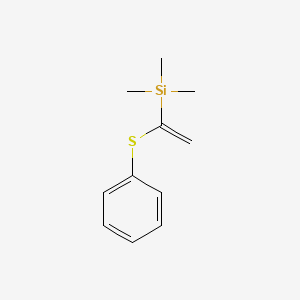 molecular formula C11H16SSi B14532806 Silane, trimethyl[1-(phenylthio)ethenyl]- CAS No. 62762-20-3