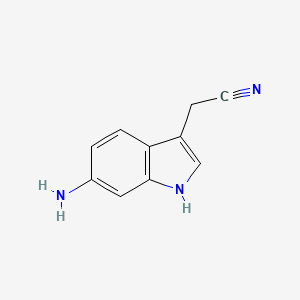 molecular formula C10H9N3 B1453288 2-(6-Amino-1h-indol-3-yl)acetonitrile CAS No. 629662-49-3