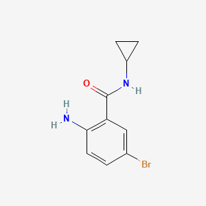 molecular formula C10H11BrN2O B1453291 2-Amino-5-bromo-N-cyclopropylbenzamide CAS No. 1263377-69-0