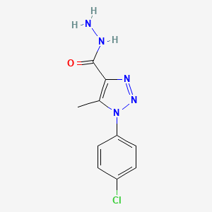 1-(4-chlorophenyl)-5-methyl-1H-1,2,3-triazole-4-carbohydrazide