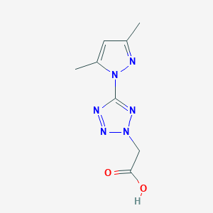 molecular formula C8H10N6O2 B1453294 [5-(3,5-dimethyl-1H-pyrazol-1-yl)-2H-tetrazol-2-yl]acetic acid CAS No. 1232770-90-9
