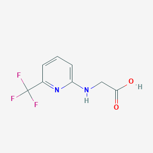 molecular formula C8H7F3N2O2 B1453297 {[6-(Trifluoromethyl)pyridin-2-yl]amino}acetic acid CAS No. 1215546-72-7