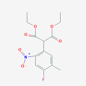 1,3-Diethyl 2-(4-fluoro-5-methyl-2-nitrophenyl)-propanedioate