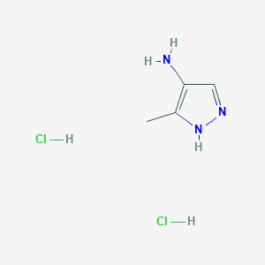 molecular formula C4H9Cl2N3 B1453313 3-methyl-1H-pyrazol-4-amine dihydrochloride CAS No. 854698-16-1